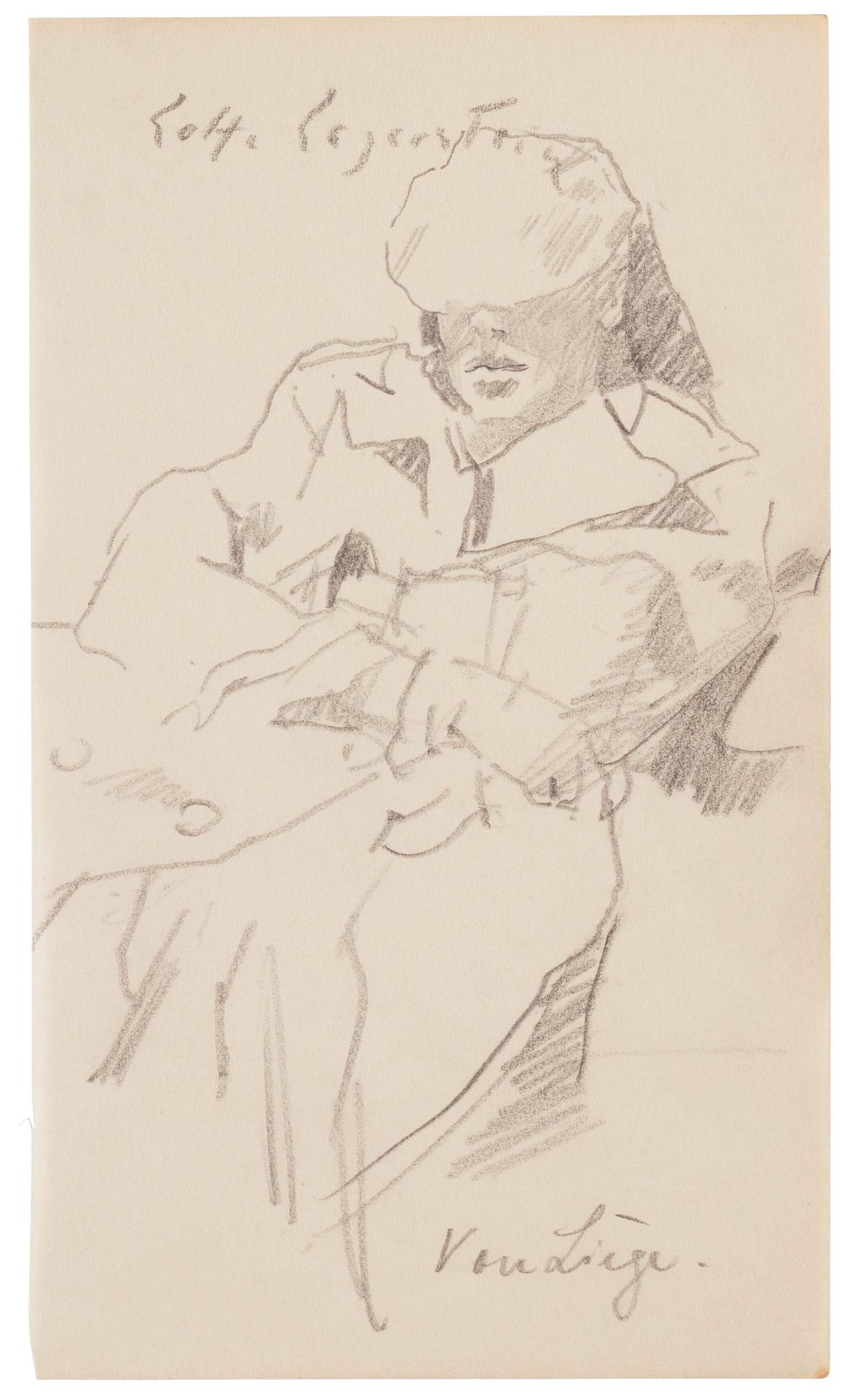 Lotte Laserstein, Sittande man med hatt.