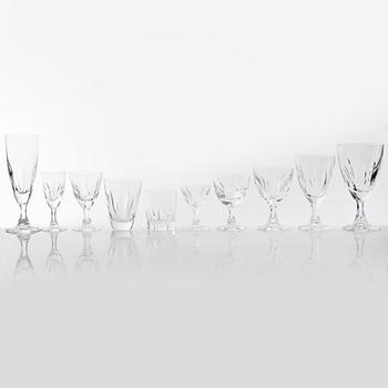 An 85-piece glass service, Kosta, Sweden, second half of the 20th century.