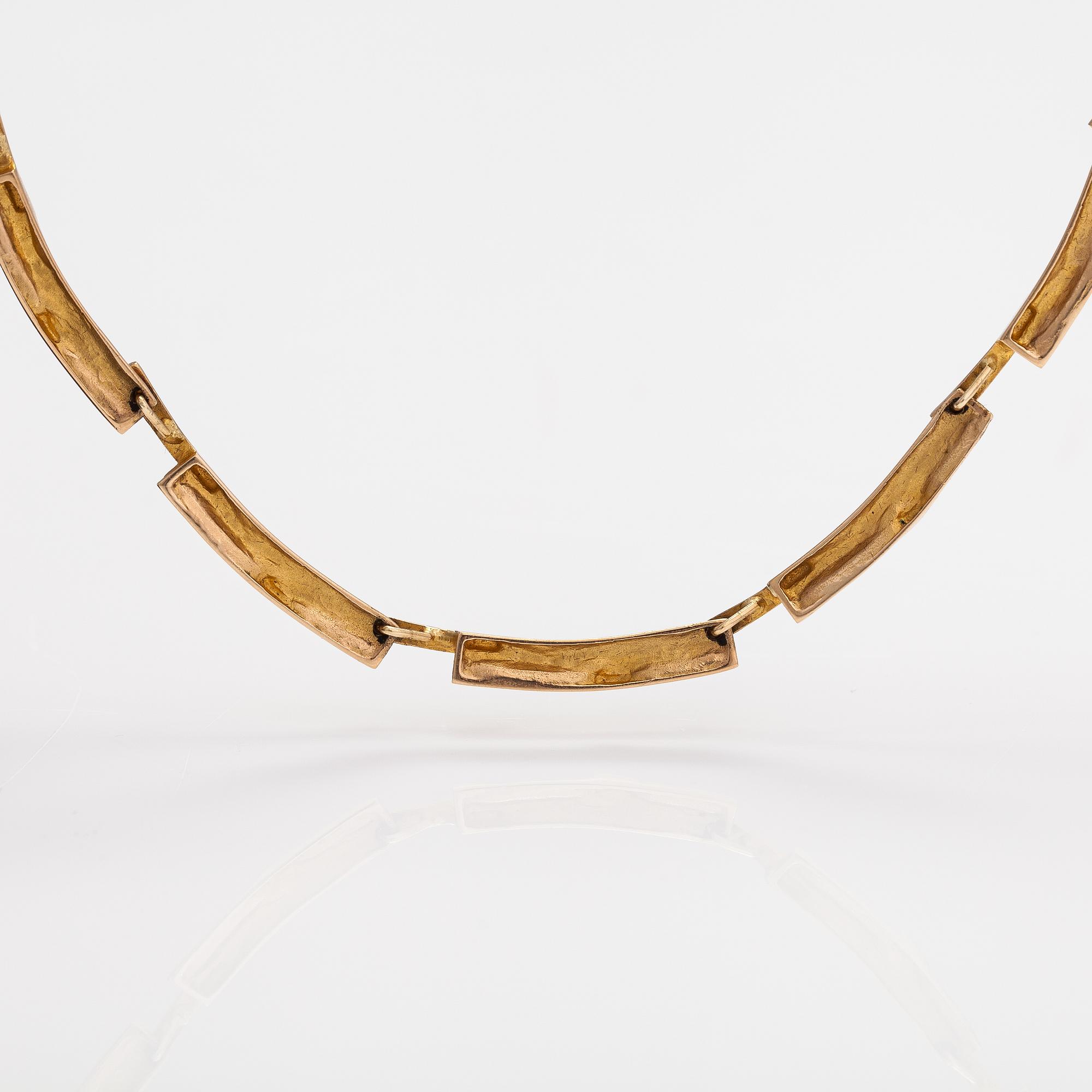 Björn Weckström, A 14K gold necklace "Tundra". Lapponia 1976.