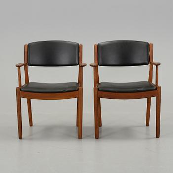 KARMSTOLAR, ett par, Poul Volther, FDB Möbler.