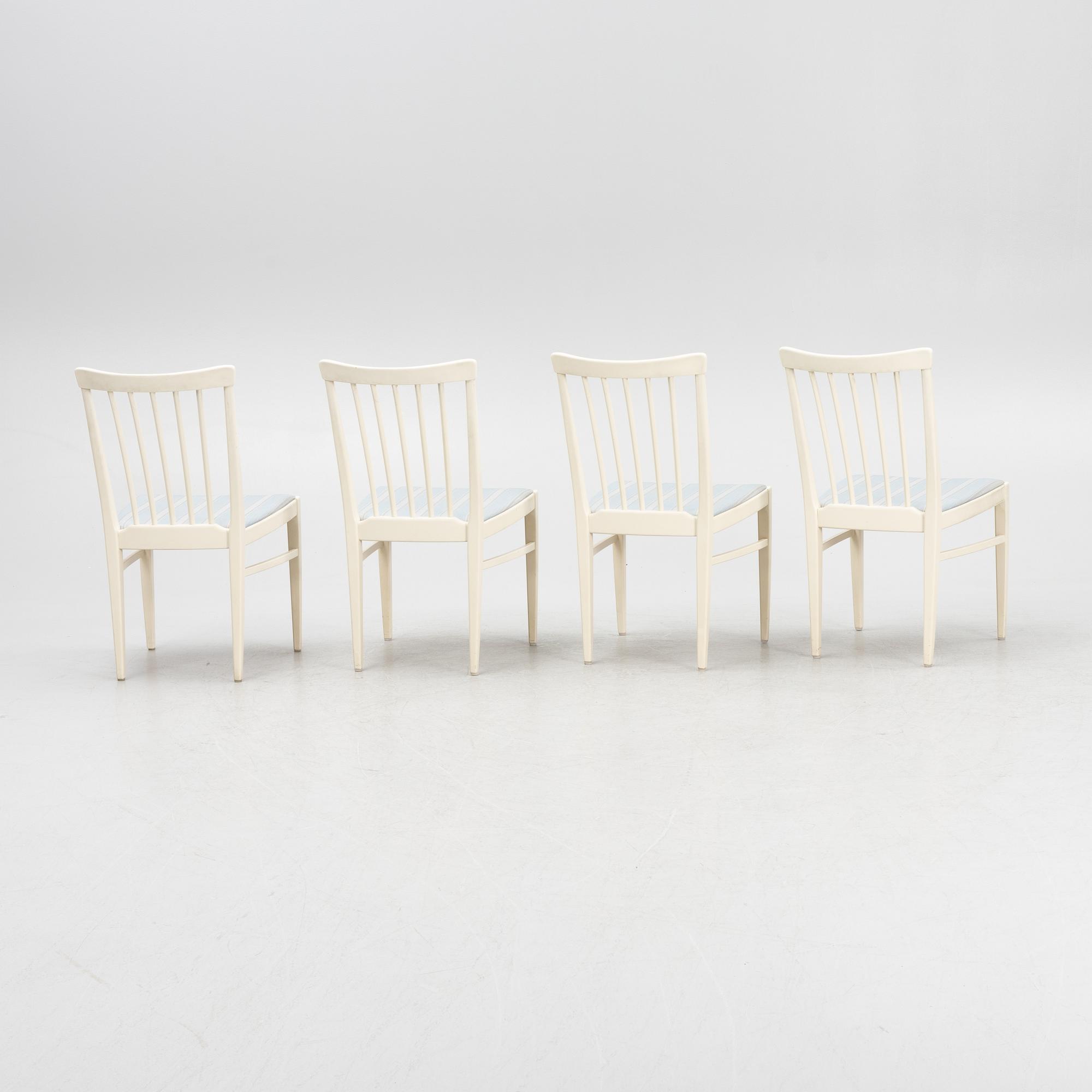 Carl Malmsten, a set of four 'Herrgården' chairs, Bodafors, 1964.