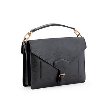 LOUIS VUITTON, a black leather epi evening / handbag "Monceau Bag".