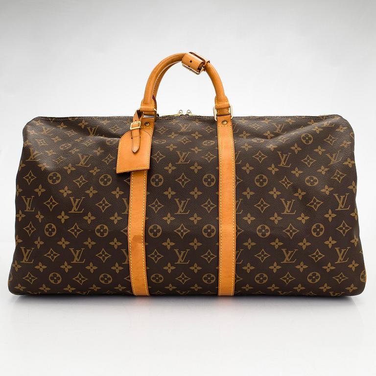 Louis Vuitton, a Monogram Canvas 'Keepall 55' weekend bag.