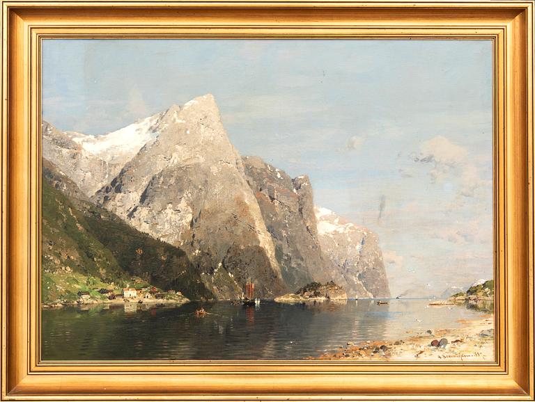 Georg Anton Rasmussen, olja på duk, signerad 1887,