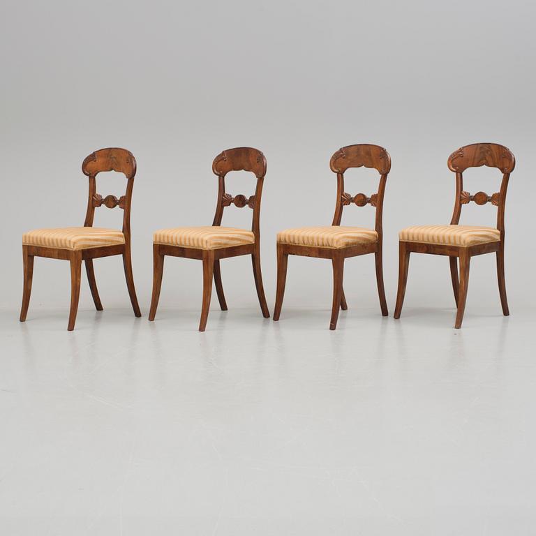 STOLAR, 4 st, senempire, möjligen Baltikum. 1800-talets andra kvartal.