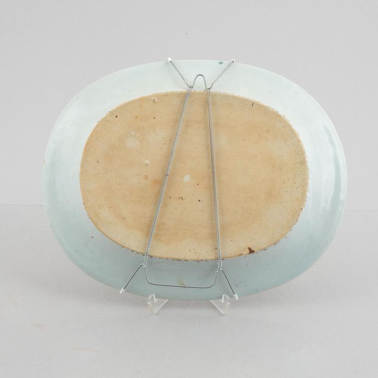 Stekfat, exportporslin, Kina, Qianlong (1736-95).