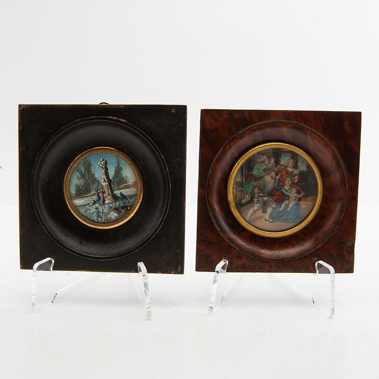 A collection of miniatures 5 pcs 17th/18th century.
