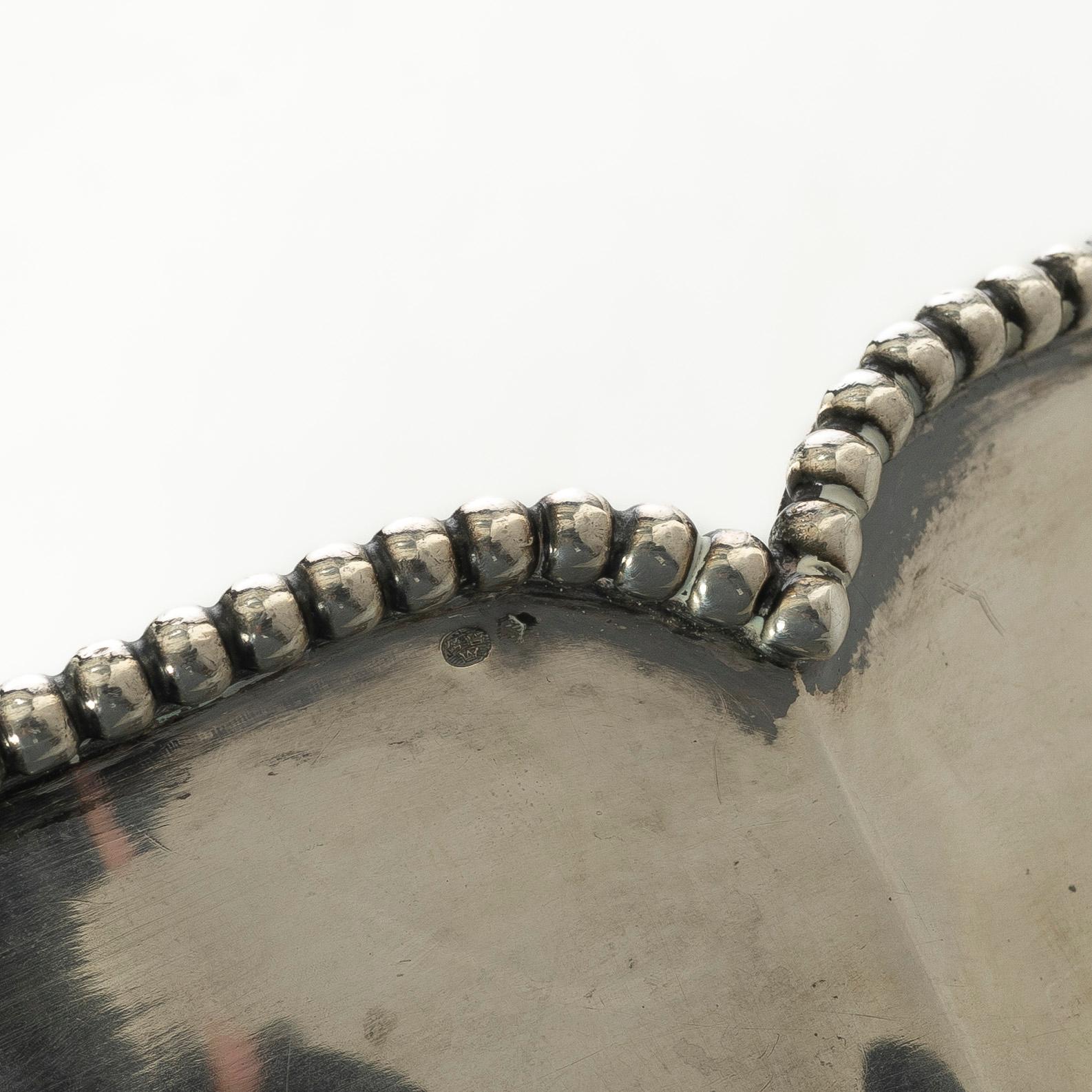 Bowl, silver, Swedish import mark, 20th century.
