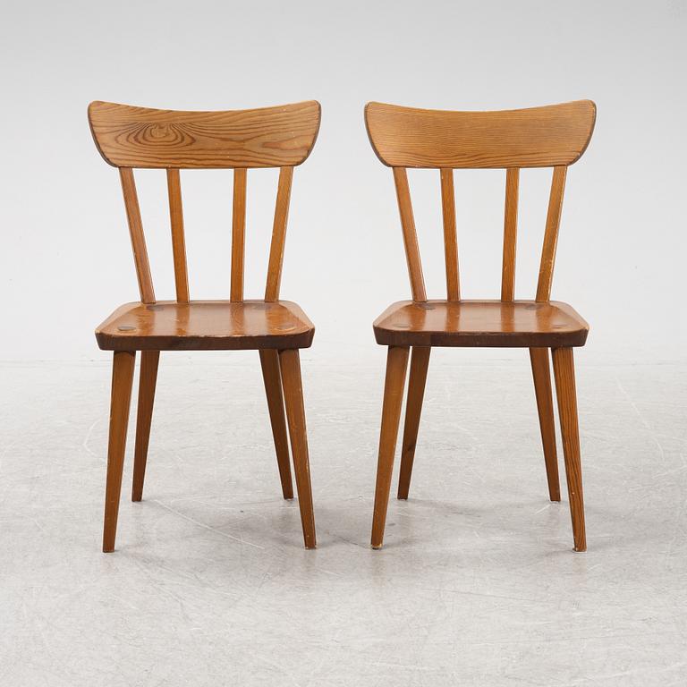 Carl Malmsten, a set of five pine chairs from Karl Andersson & Söner.