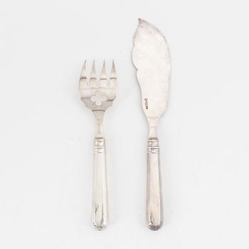 A pair silver serving cutlery, Tallinn 1882.