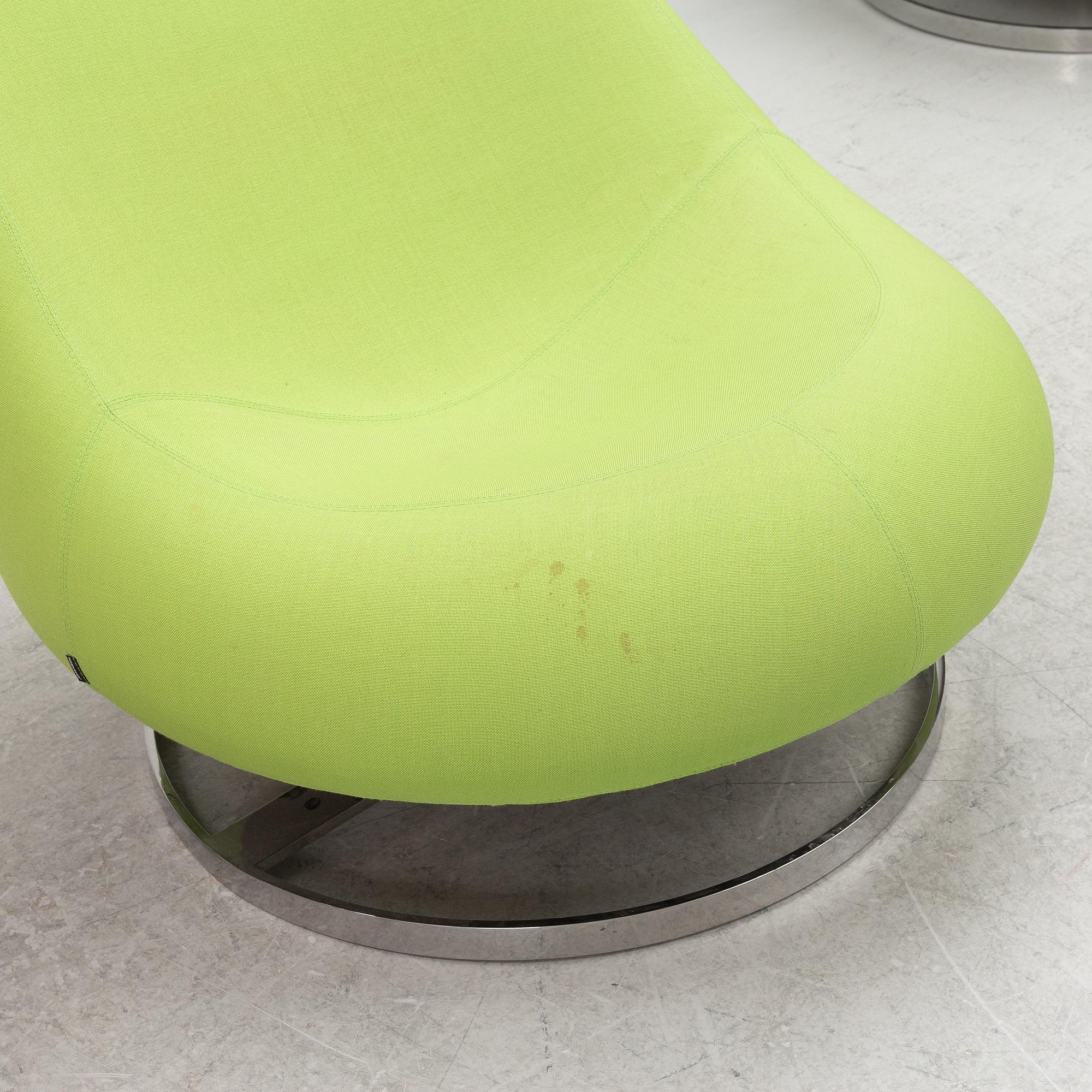 Anders Hjelm, a pair of lounge chairs, "Flow", Johanson Design, Markaryd.