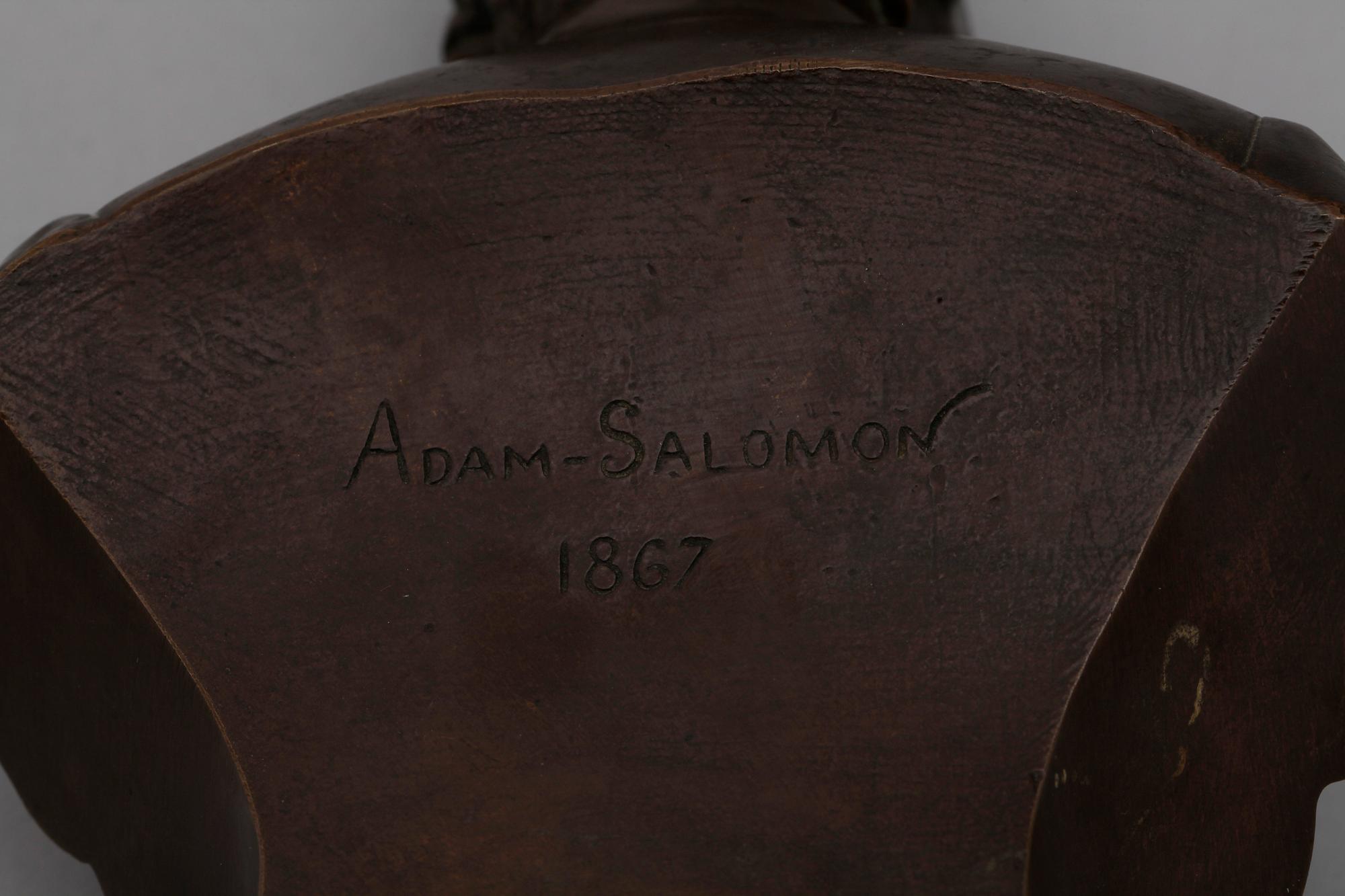 ANTONY SAMUEL ADAM-SALOMON, skulptur, brons, sign o dat 1867 i godset.
