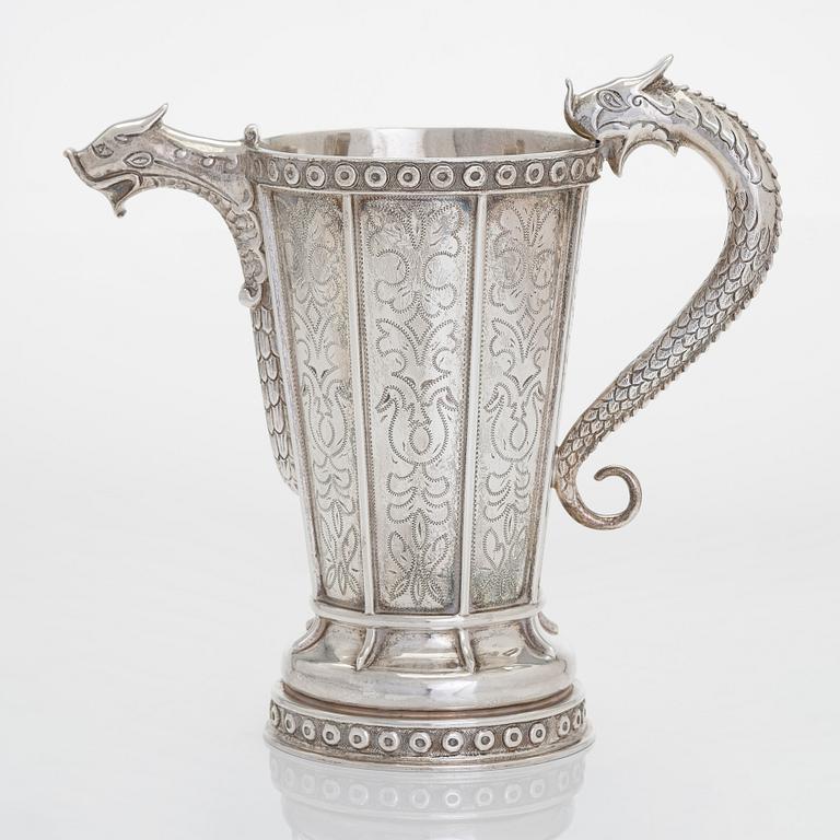 A sterling silver jug, Mexico.