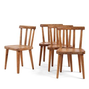 309. Axel Einar Hjorth, a set of four 'Utö' pine chairs, Nordiska Kompaniet, 1930s.