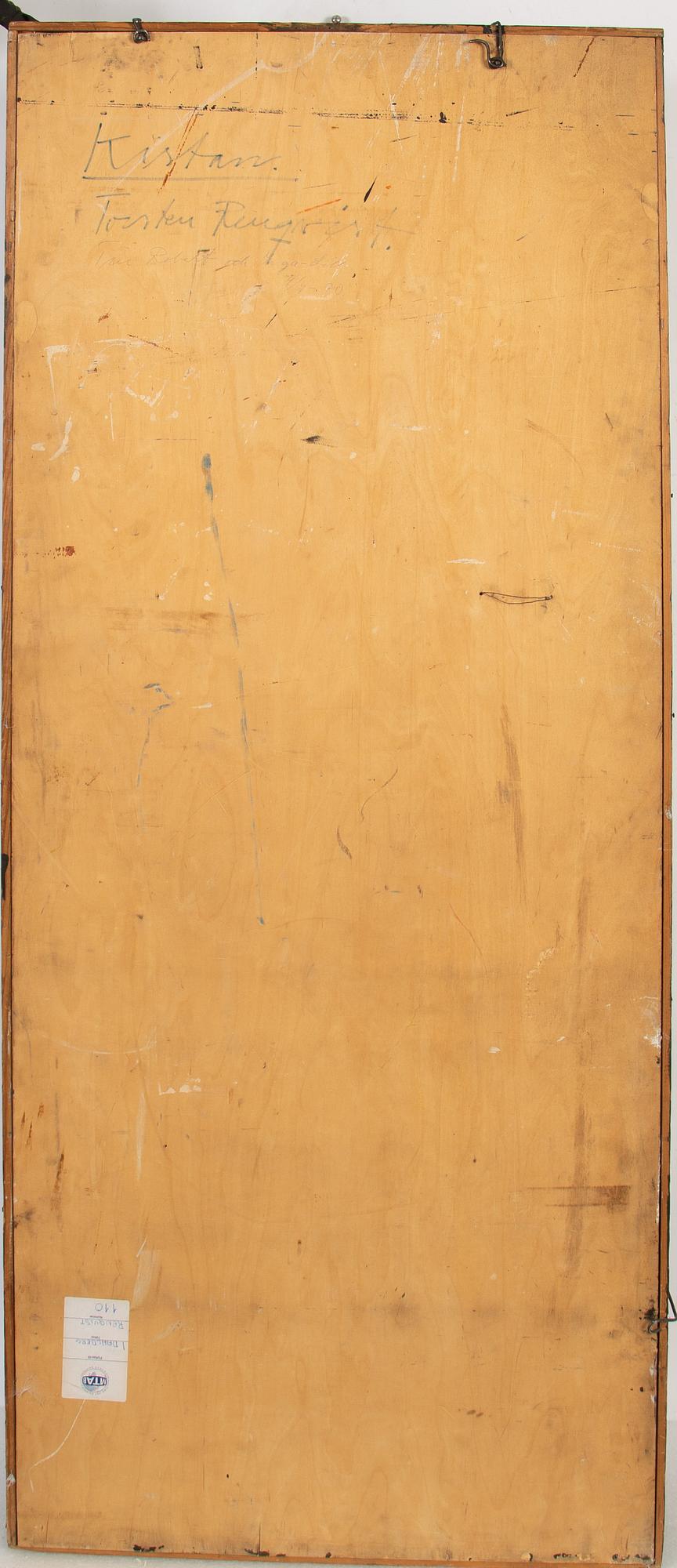 Torsten Renqvist, assemblage i låda, a tergo signerad.