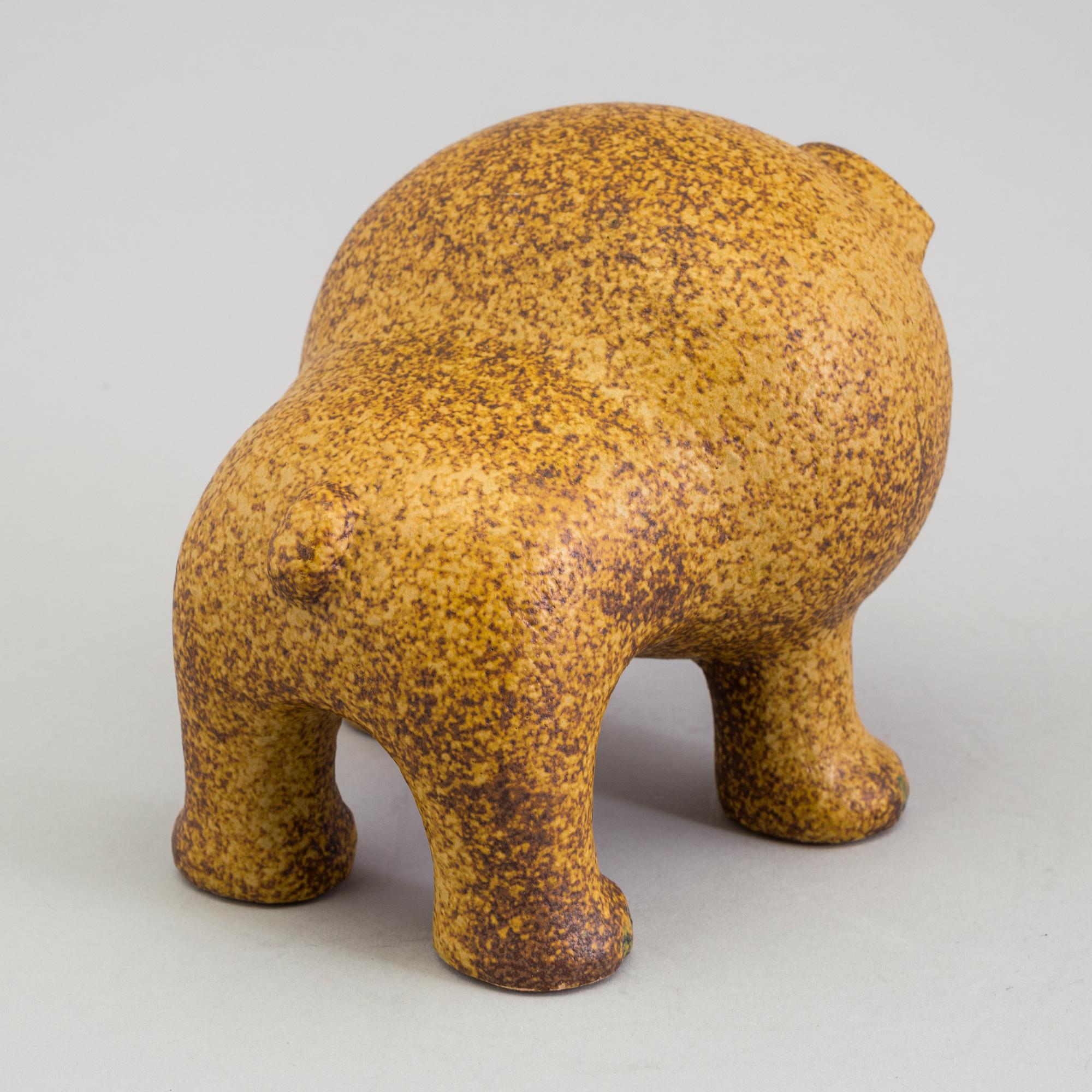 LISA LARSON, figurin, stengods, "Bulldog", Gustavsberg.