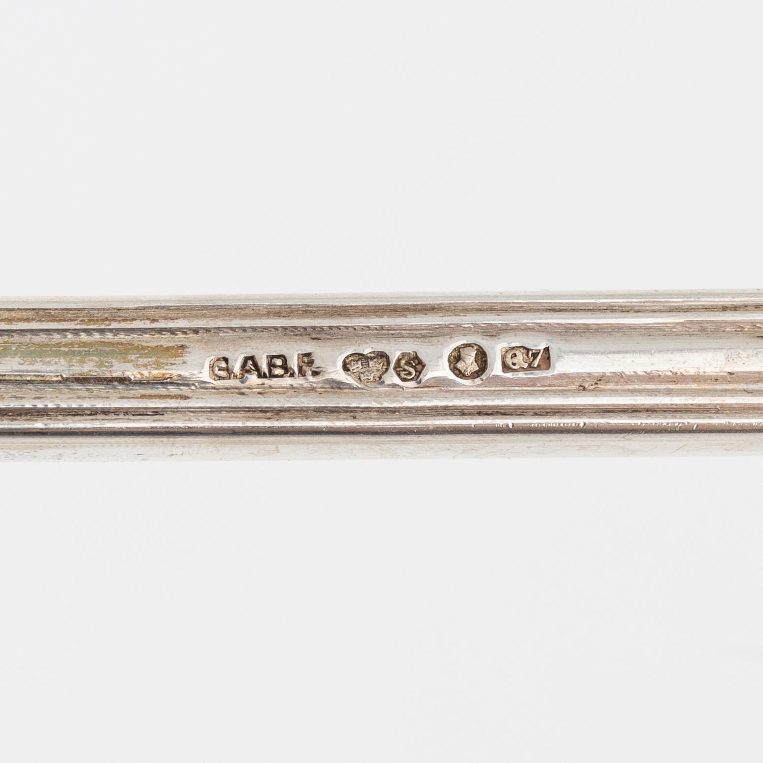 Bestickuppsättning, 114 delar, silver, modell "Adlerstråhle", bl a GAB, Stockholm 1918, i schatull.