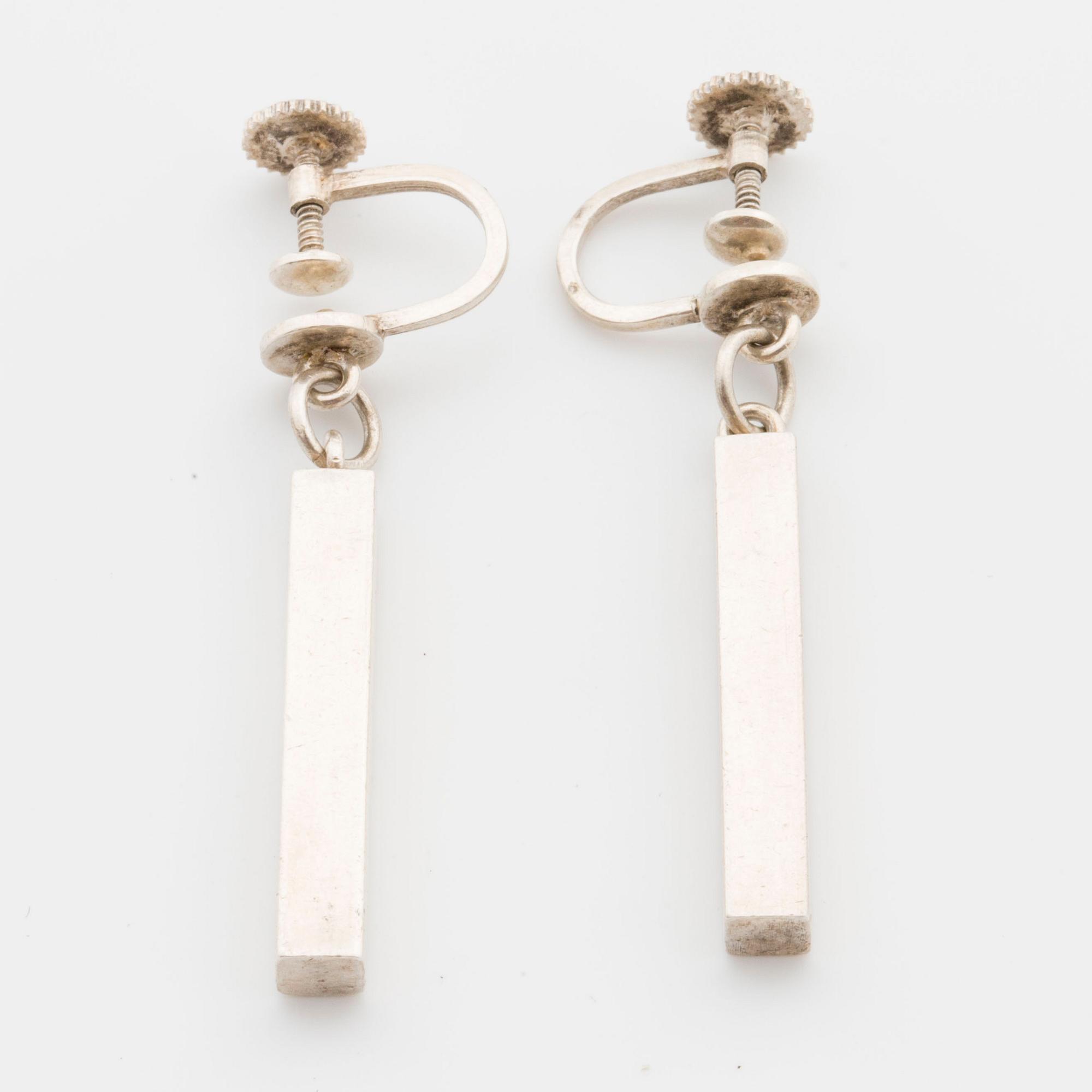 WIWEN NILSSON, örhängen, silver, Lund.