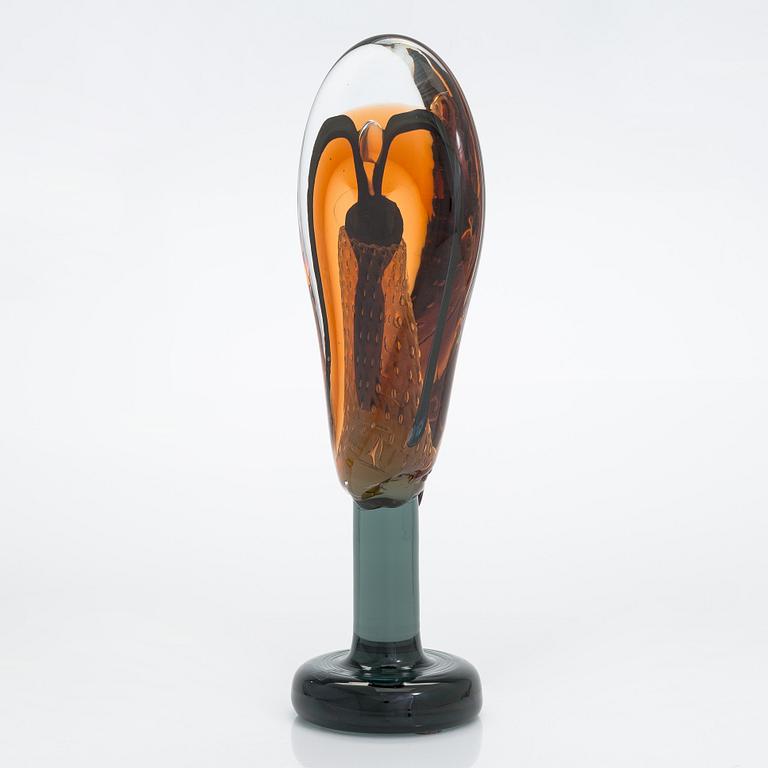 Oiva Toikka, glasskulptur, "Lollipop", signerad Oiva Toikka, Nuutajärvi 2008, 89/100.