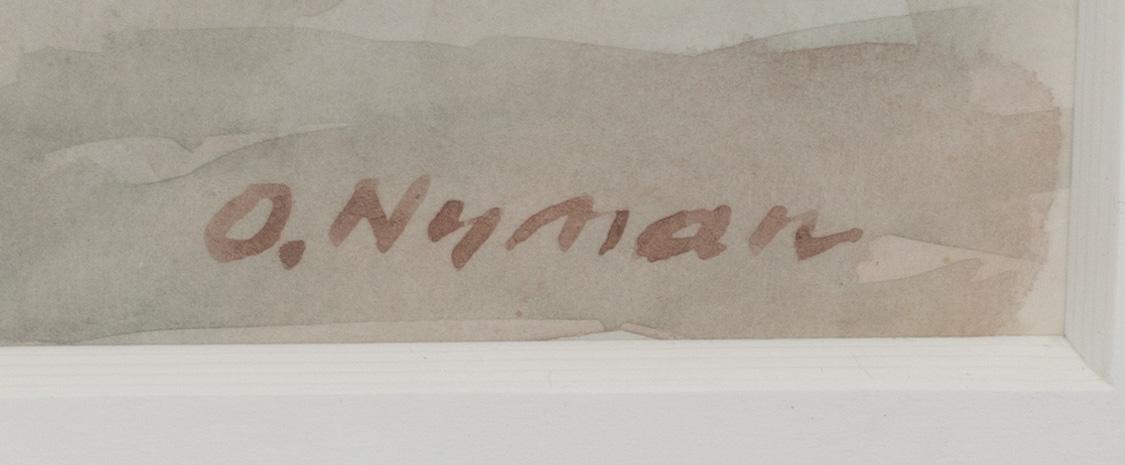 OLLE NYMAN, akvarell, signerad.