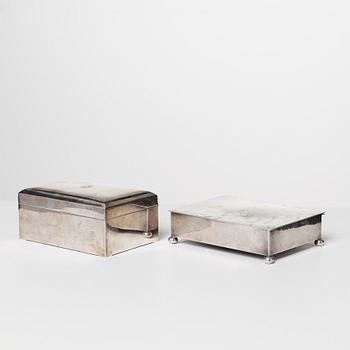 SKRIN, 2 st, silver, K. Anderson, Stockholm 1927 resp Lindman, Helsingfors 1913.