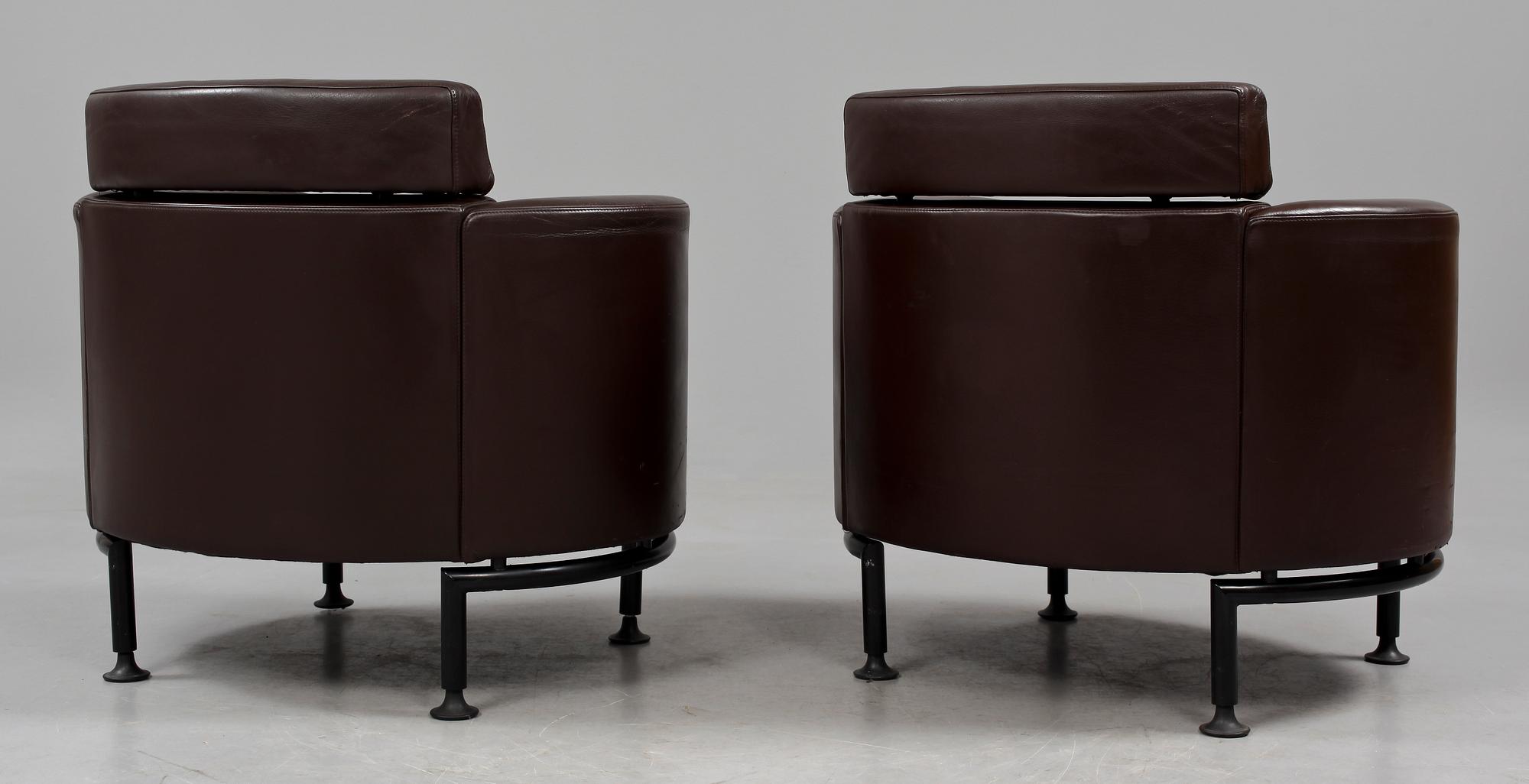 FÅTÖLJER, ett par, Karl Erik Ekselius, JOC, Vetlanda, 1900-talets andra hälft.