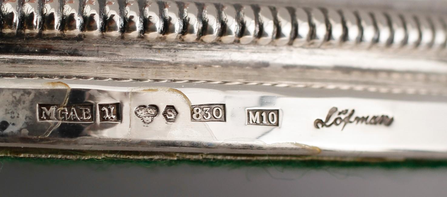 LJUSSTAKAR, 1 par, silver, Eric Löfman, MGAB, Uppsala, 1986.