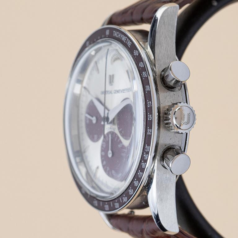 Universal Geneve, Compax 1950, "Baby Nina", "Burgundy", ca 1990.