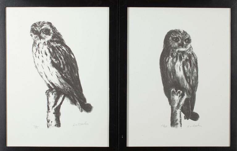 EERO VON BOEHM, 2 st litografier, signerade och numrerade 12/95 & 3/95.