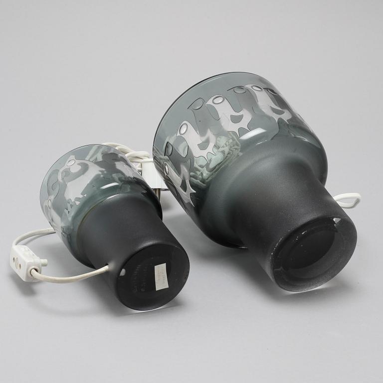 Two late 20th century table lamps by Hans-Ove Sandberg for Kosta.