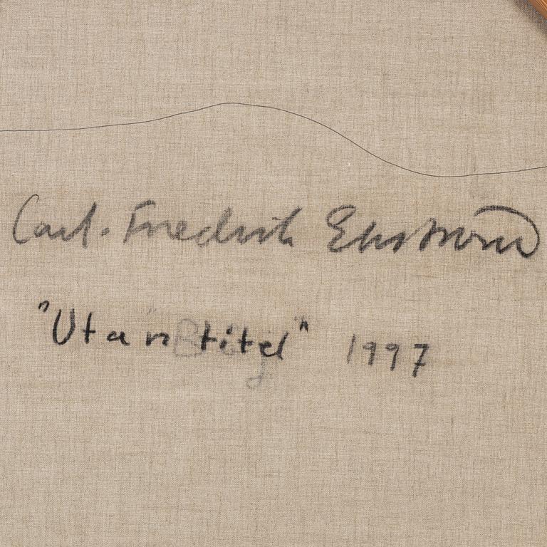 Carl-Fredrik Ekström, signerad och daterad 1997 a tergo. Olja på duk.