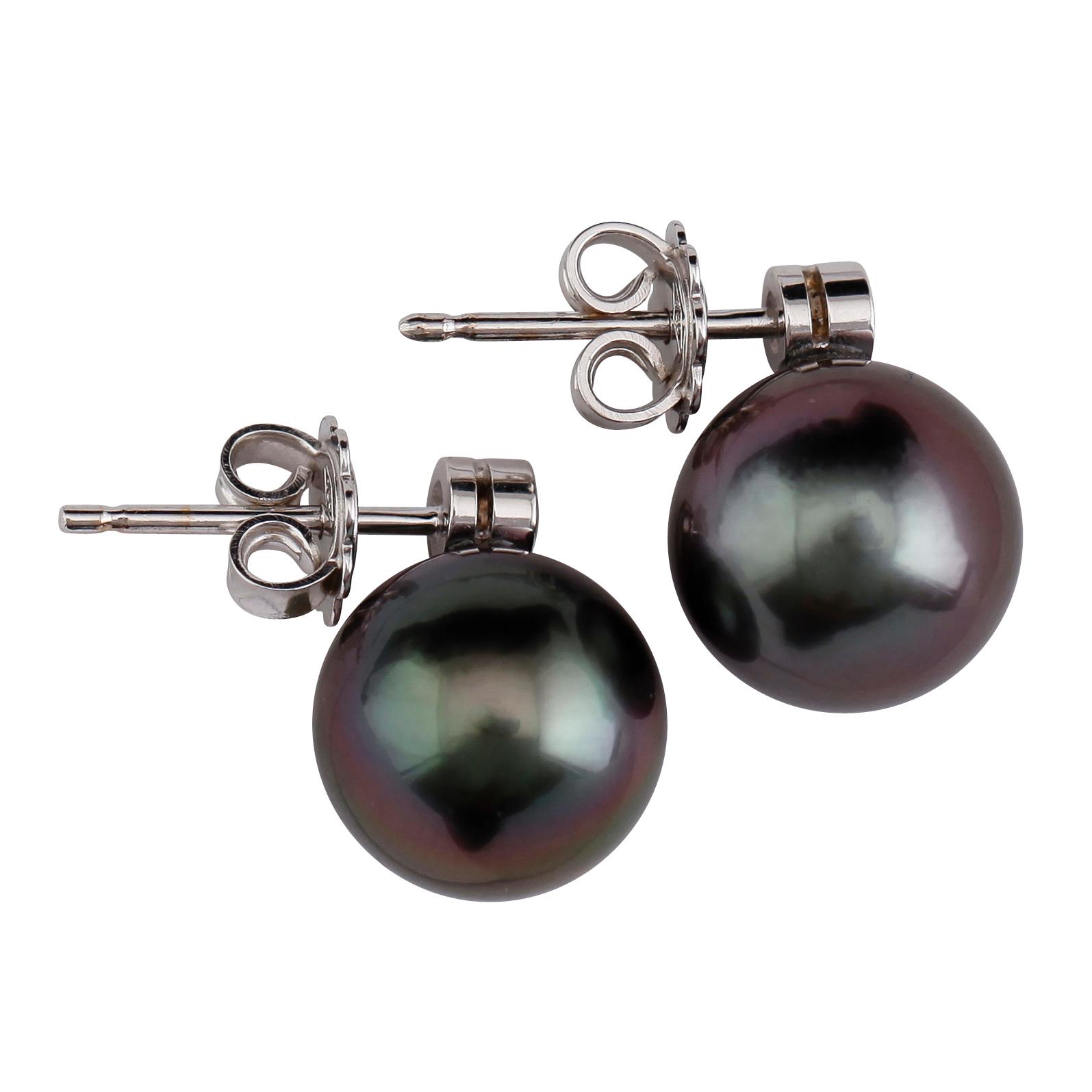 ÖRHÄNGEN, 1 par, 18 k vitguld, Tahitipärlor, samt briljantslipade diamanter tot ca 0.17 ct.