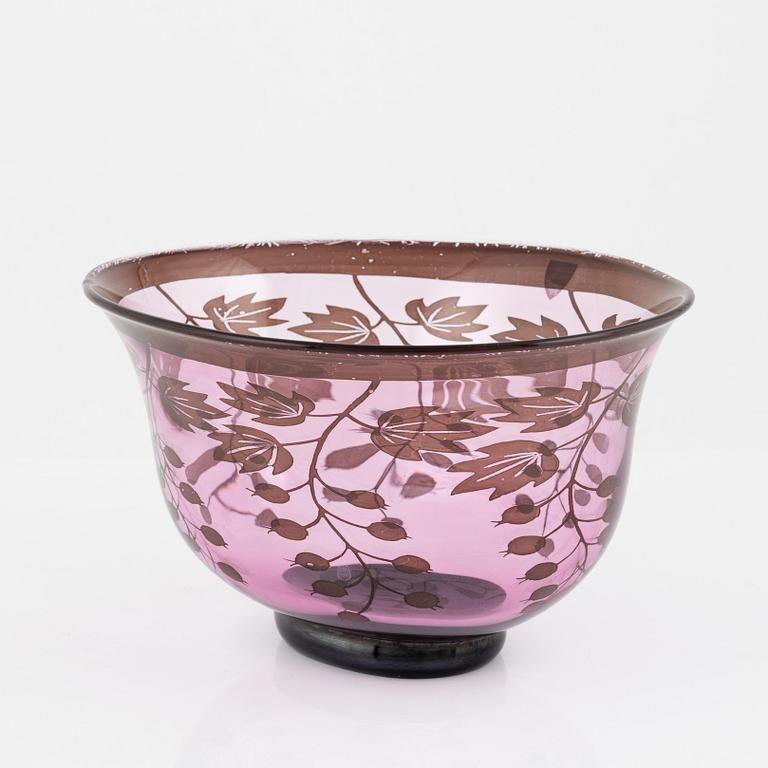 Eva Englund, a graal glass bowl, Orrefors.