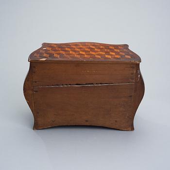 MINIATURE CHEST OF DRAWERS, rococo c 1770, Sweden.