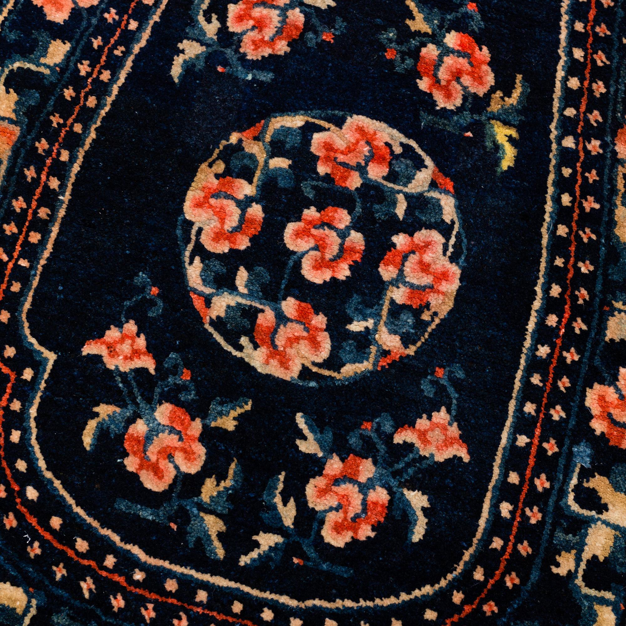 AN ANTIQUE/SEMI-ANTIQUE CHINESE HORSE COVER, 120 x 60 cm.