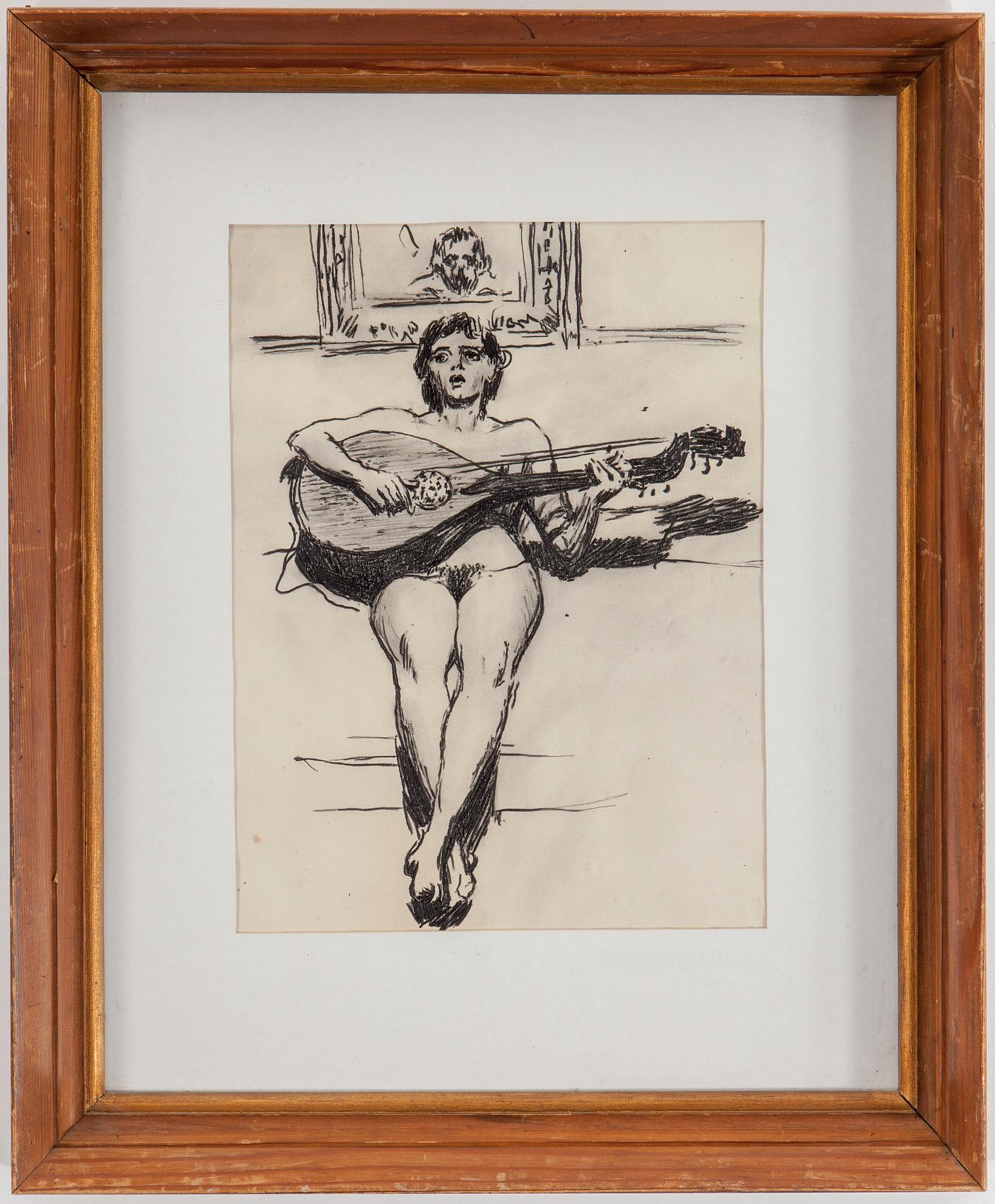 OKÄND KONSTNÄR, kolkrita, 1900-talets första hälft.