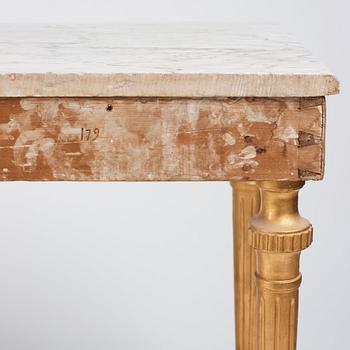 A late Gustavian console table in the manner of P Ljung.