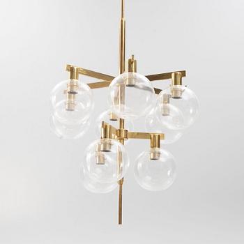 Hans-Agne Jakobsson, an imposing ceiling lamp model "T348/9", Hans-Agne Jakobsson AB, Markaryd, 1960s-70s.