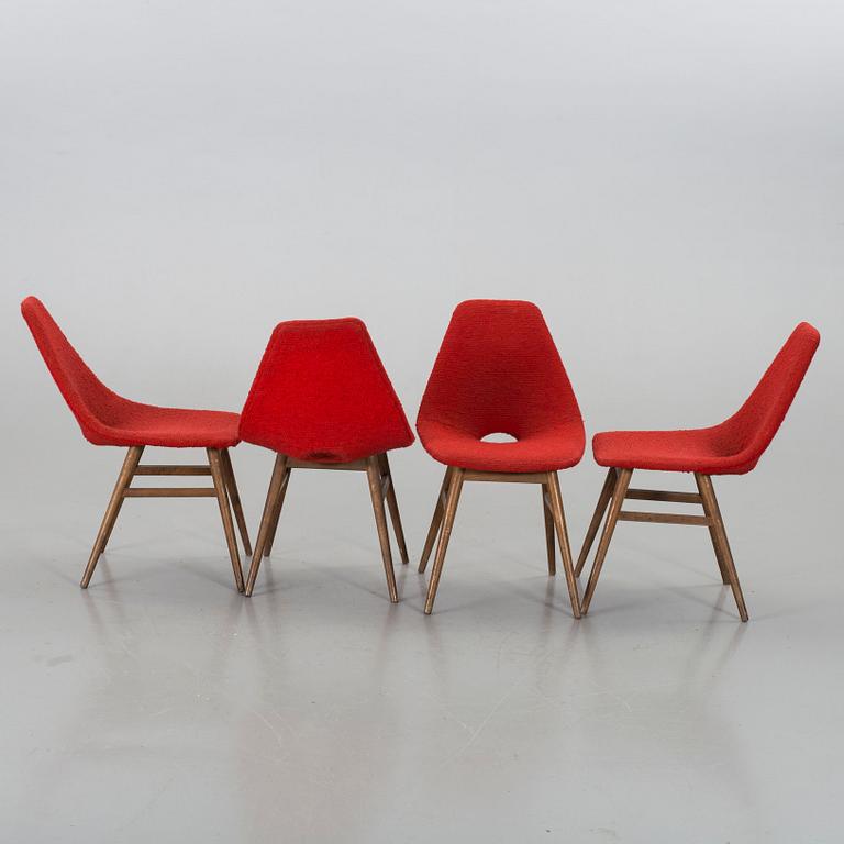 A SET OF 4 CHAIRS MID 20TH CENTURY.