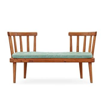 An Axel Einar Hjorth 'Utö' stained pine sofa, Nordiska Kompaniet, Sweden 1930's.