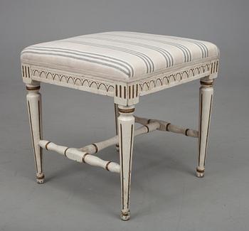 TABURETT, gustaviansk, ca 1800.