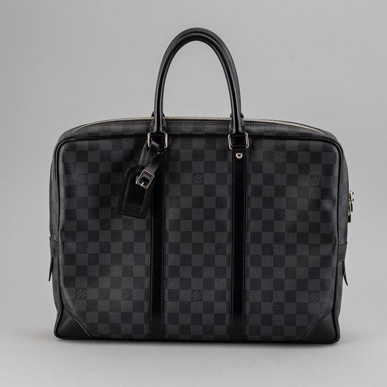 LOUIS VUITTON, 'Damier Graphite Porte Documents Voyage'.