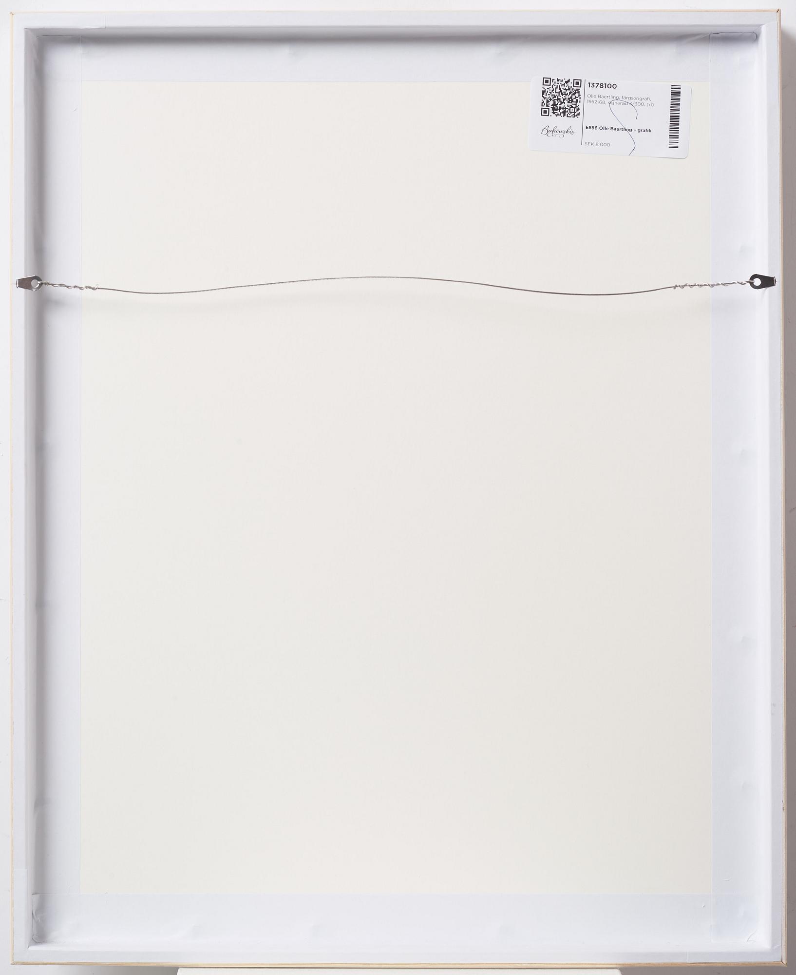 Olle Baertling, silkscreen in colours, 1952-68, signed 3/300.