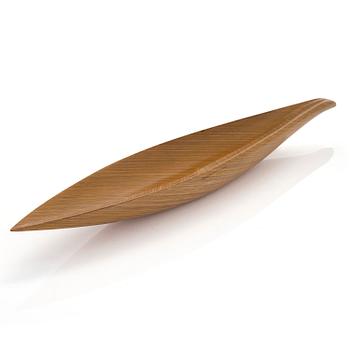 Tapio Wirkkala, a plywood dish, signed TW.