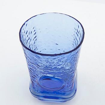 Tamara Aladin, vases, 2 pcs, glass, "Kehrä", Riihimäen Lasi, Finland, 1960s/70s.