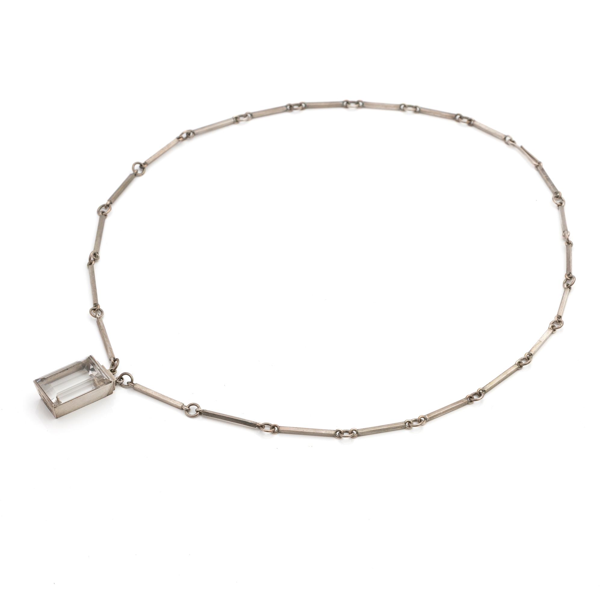 Wiwen Nilsson, Pendant, sterling silver with faceted rock crystal, Lund 1944.