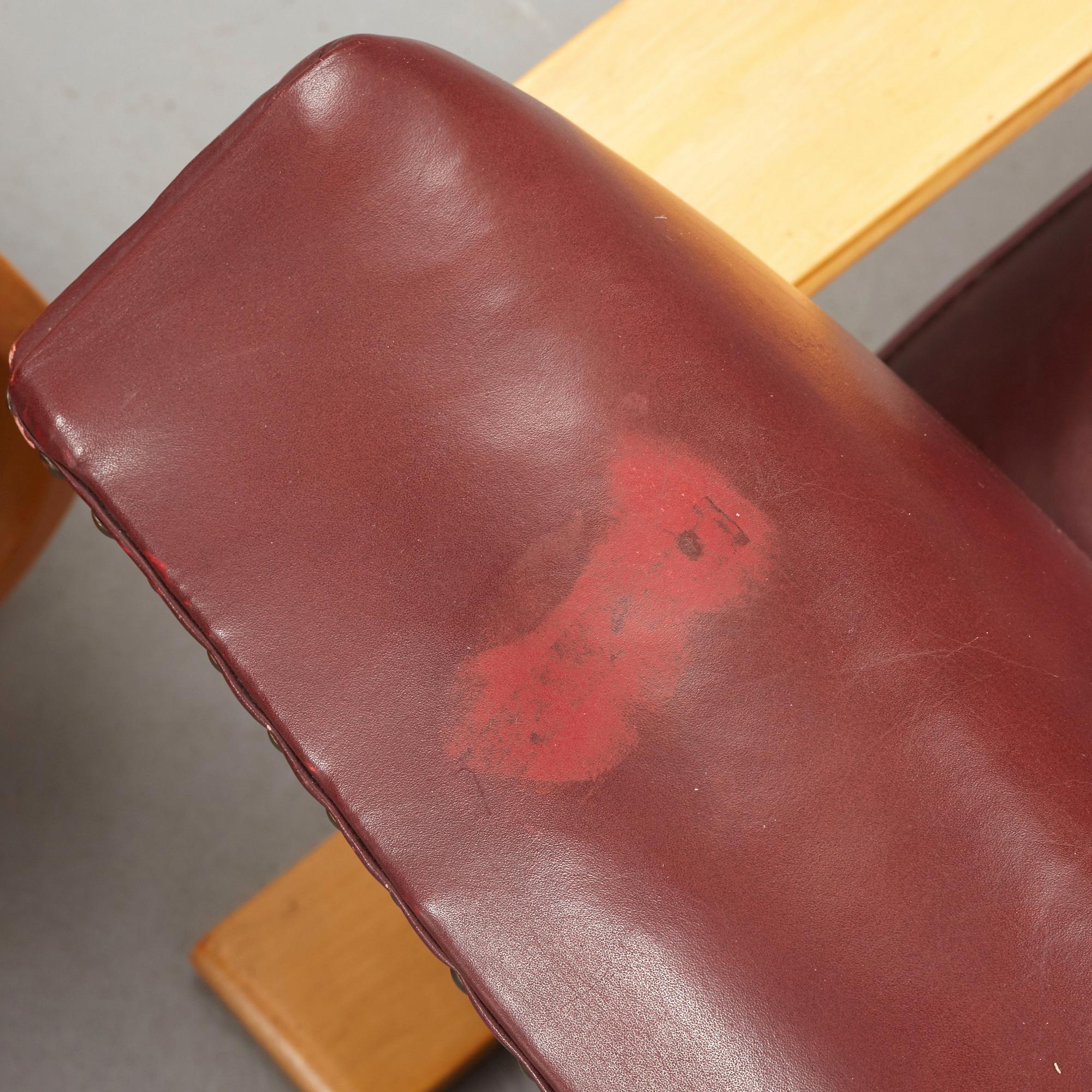 Alvar Aalto, A pair of Alvar Aalto tank easy chairs, model 400 probably by Huoneakalu-ja Rakennustyötehdas Oy, Finland, for Artek,