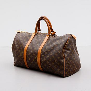 WEEKENDBAG, Louis Vuitton, möjligen "Keepall 45", 1980-tal.