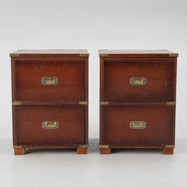 Bedside tables, a pair, second half of the 20th century.