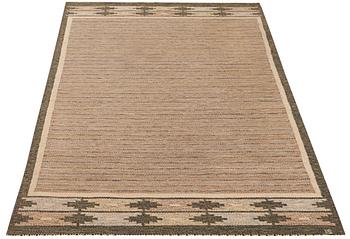 Ingegerd Silow, a flat weave carpet, signed IS, c. 239 x 160 cm.